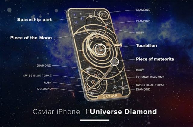 罗斯制造商Caviar将推出五款苹果iPhone 11太空定制版